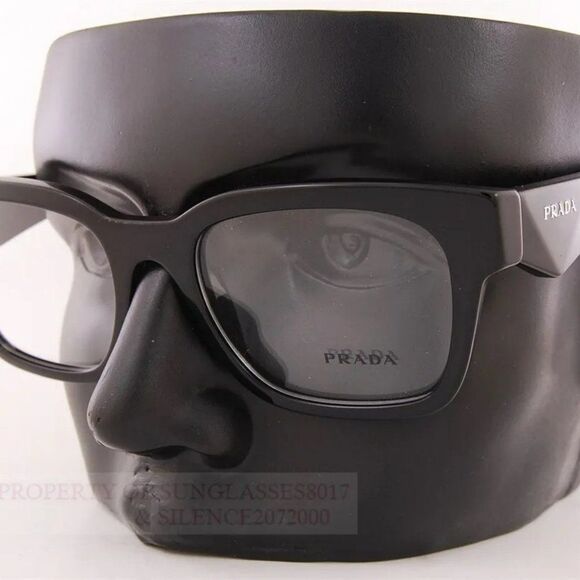NEW Prada PRA10V 16K101 Black Square Unisex Eyeglasses PR A10V - Picture 11 of 11